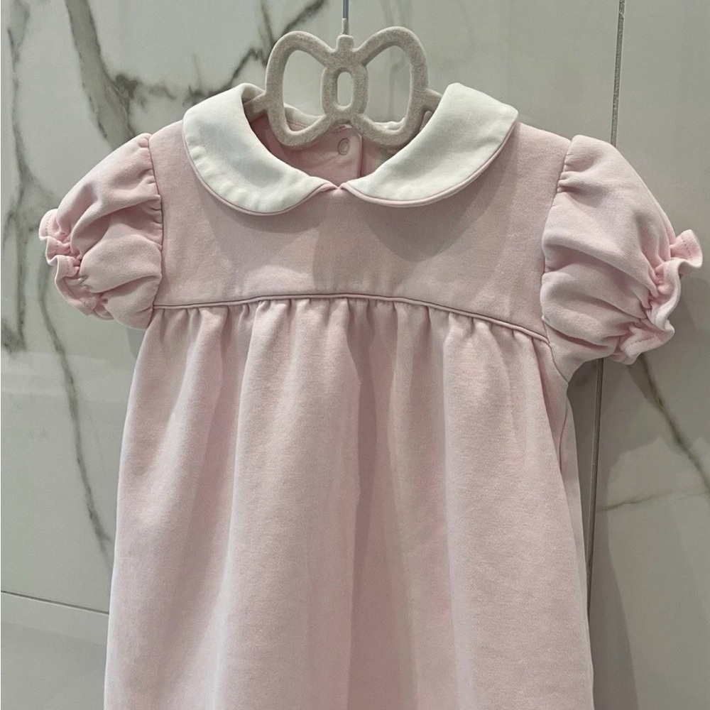 EUC The Beaufort Bonnet Company Holly Day Dress  Sz 4T Pink White Easter Cotton - Picture 2 of 6